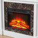 46 Inch White Electric Fireplace with Mantel and Remote Control - Monsta Online