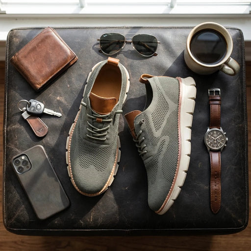 Men's Urban Casual Walking Shoes – Wide Toe Box, Breathable Knit Upper & Slip - On Comfort - Monsta Online