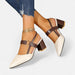 Women's Pointed Toe Sandals – Elegant Medium Thick Heel with Adjustable Strap - Monsta Online