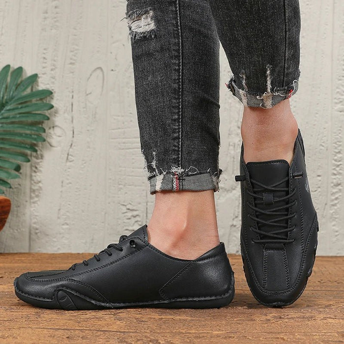 Men's Waterproof Leather Slip - On Loafers – Breathable Anti - Slip Casual Walking Shoes - Monsta Online