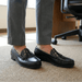 Women's Retro PU Leather Loafers – Low Heel Slip - On Comfort Shoes - Monsta Online