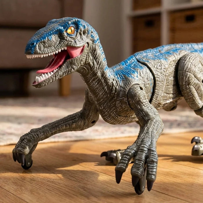 Velociraptor Remote Control Dinosaur Toy – LED Lights, Roaring Sounds & Rechargeable for Kids 4+ - Monsta Online