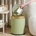 Oval Press - Top Trash Can – Luxury Gold - Accent Waste Bin with Dual Inner Buckets & Odour Seal - Monsta Online