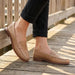 Women's Retro PU Leather Loafers – Low Heel Slip - On Comfort Shoes - Monsta Online