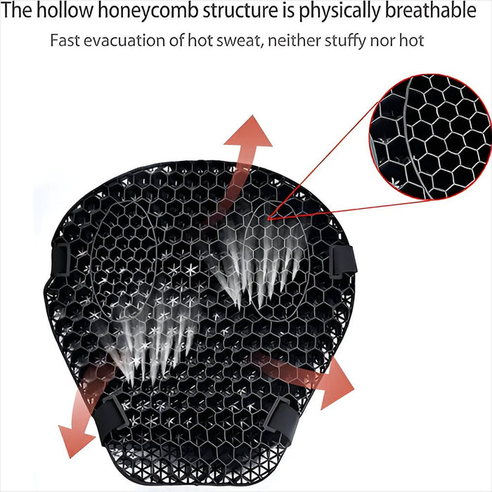 Motorcycle Gel Seat Pad – Ergonomic Honeycomb Cushion for Long Distance Rides - Monsta Online