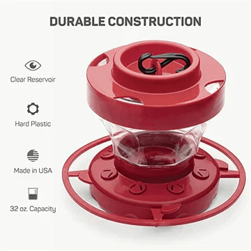 Bee - Proof Hummingbird Feeder with Perch – Ant Moat & Leak - Proof Design - Monsta Online