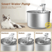 Stainless Steel Cat Water Fountain – Motion Sensor & 4 - Layer Filter for Cats & Dogs - Monsta Online