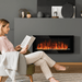 41 Inch Electric Fireplace Insert Wall Mountable with 7 Flame Colors and Remote - Monsta Online