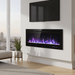 50 Inch Electric Fireplace Insert Wall Mounted with Adjustable Brightness and Remote - Monsta Online