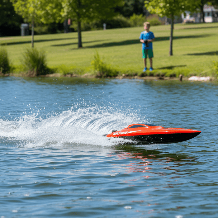 Rapid: High - Speed 19MPH Self - Righting Remote Control RC Racing Boat For Kids and Adults - Monsta Online