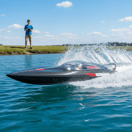 Tylausaurus: Premium 35 MPH Brushless High Speed Racing Boat for Kid and Adults with Dual Batteries - Monsta Online
