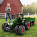 Premium 8 - Wheel RC Tractor Set with Trailer & Front Loader – Metal Head Farm Truck with Lights for Kids - Monsta Online