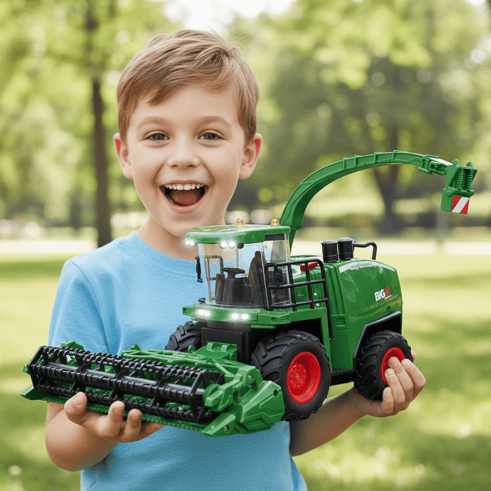 1:24 Scale RC Harvester Toys with 2 Harvesting Heads for Kids with Dual Batteries - Monsta Online