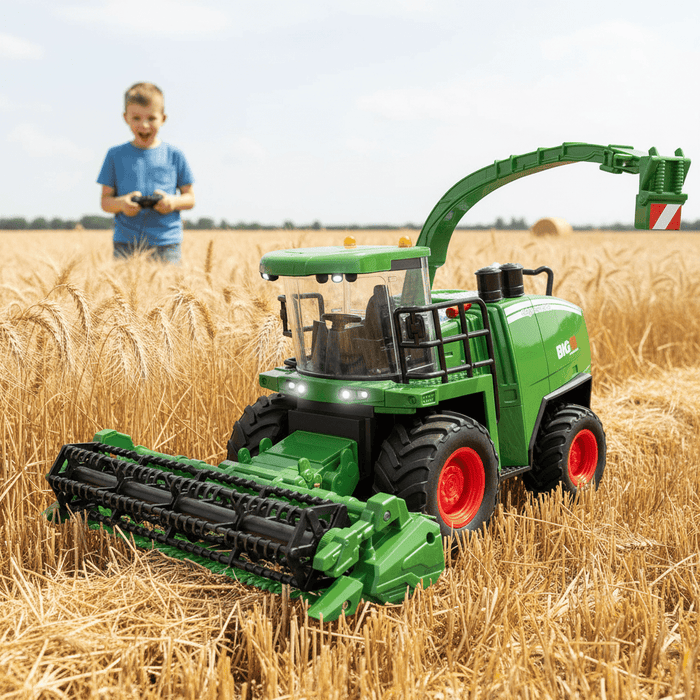 1:24 Scale RC Harvester Toys with 2 Harvesting Heads for Kids with Dual Batteries - Monsta Online