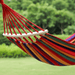 Luxury Canvas Double Hammock – Anti - Roll Design with Curved Wooden Spreader Bars & Carry Bag - Monsta Online