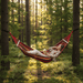 Luxury Canvas Double Hammock – Anti - Roll Design with Curved Wooden Spreader Bars & Carry Bag - Monsta Online