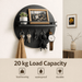 Round Wooden Key Holder – Eco - Friendly Wall Organizer with Hooks & Shelf for Entryway - Monsta Online
