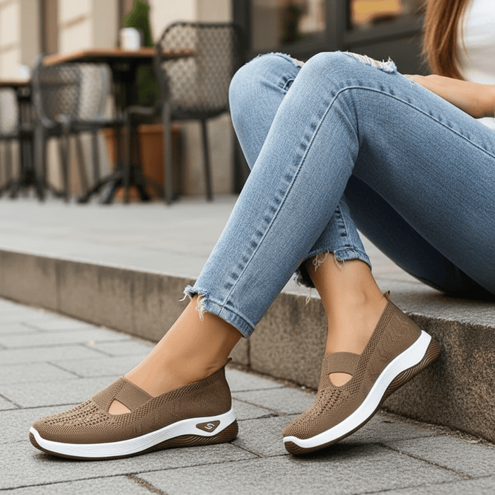 Women's Slip - On Mesh Sneakers – Cushioned Insole, Breathable & Flexible Fit - Monsta Online