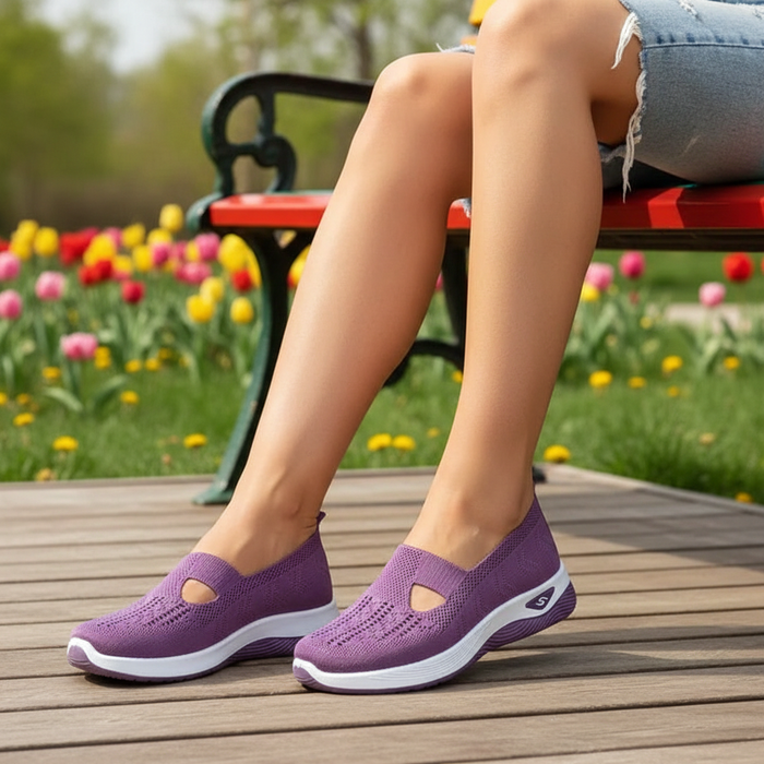 Women's Slip - On Mesh Sneakers – Cushioned Insole, Breathable & Flexible Fit - Monsta Online