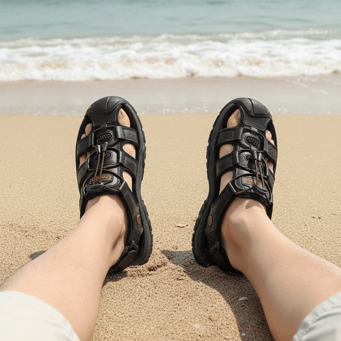 Men's Slip - On Summer Sandals – Elastic Band, Cushioned Sole & Textured Rubber Grip - Monsta Online