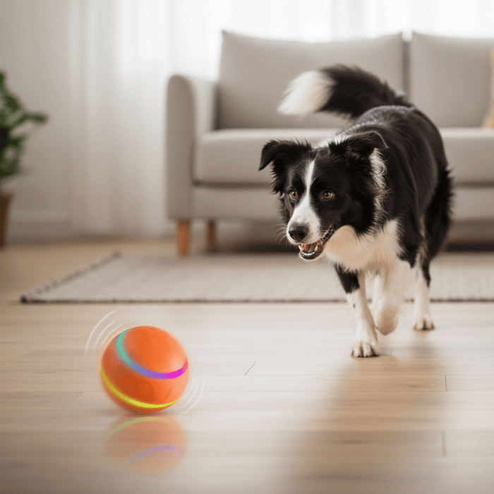 Interactive Dog & Cat Ball Toy – Remote Control, LED Lights, Auto - Rolling & Waterproof - Monsta Online