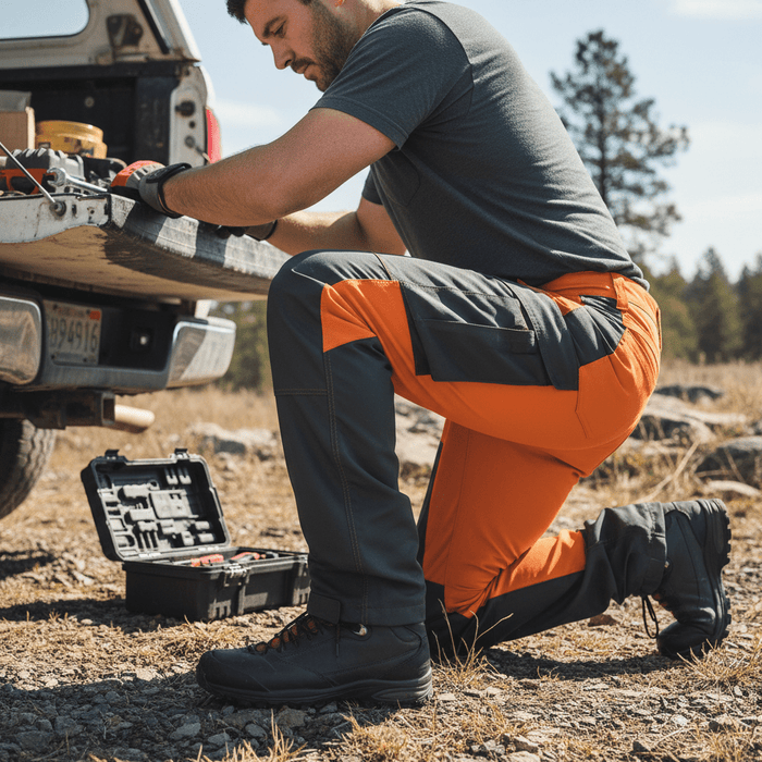 Men's Weatherproof Cargo Work Pants – Reinforced Stitching & Flexible Movement Cut - Monsta Online