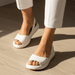 Women's Slip - On Open Toe Sandals – Cushioned Footbed & Textured Non - Slip Sole - Monsta Online
