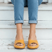 Women's Slip - On Open Toe Sandals – Cushioned Footbed & Textured Non - Slip Sole - Monsta Online