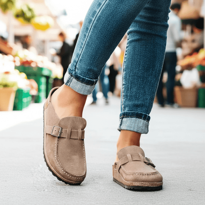 Women's Slipper Sandals – Cushioned Insole, Buckle Strap & Arch Support - Monsta Online