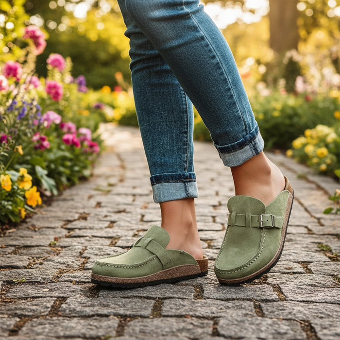 Women's Slipper Sandals – Cushioned Insole, Buckle Strap & Arch Support - Monsta Online