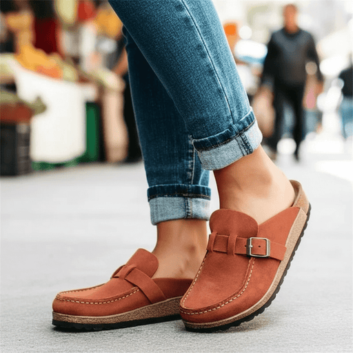 Women's Slipper Sandals – Cushioned Insole, Buckle Strap & Arch Support - Monsta Online