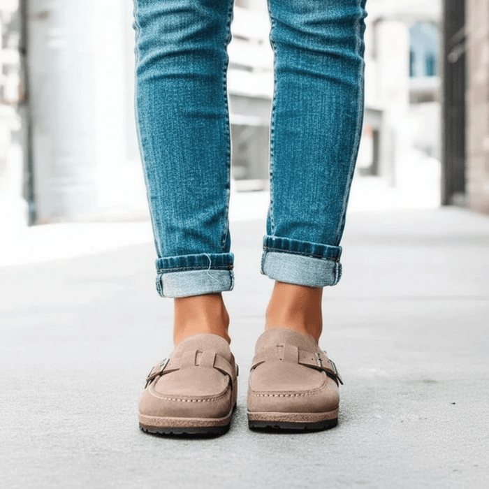 Women's Slipper Sandals – Cushioned Insole, Buckle Strap & Arch Support - Monsta Online