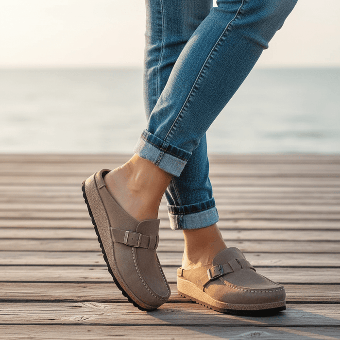 Women's Slipper Sandals – Cushioned Insole, Buckle Strap & Arch Support - Monsta Online