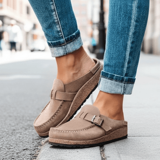 Women's Slipper Sandals – Cushioned Insole, Buckle Strap & Arch Support - Monsta Online