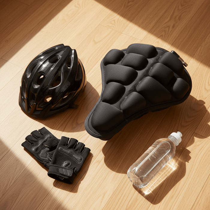 Inflatable 3D Bike Seat Cushion – Air - Padded Shock Absorption & Universal Fit Cover - Monsta Online