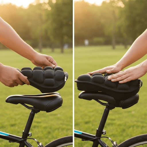 Inflatable 3D Bike Seat Cushion – Air - Padded Shock Absorption & Universal Fit Cover - Monsta Online