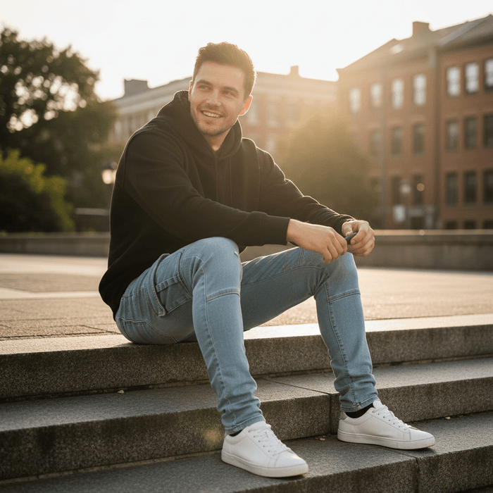 Orion Cargo Jeans – Men's Stretch Denim Cargo Pants with Multi - Pocket Design - Monsta Online