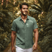 Lauro Linen Shirt – Men's Breathable Short Sleeve Summer Shirt - Monsta Online