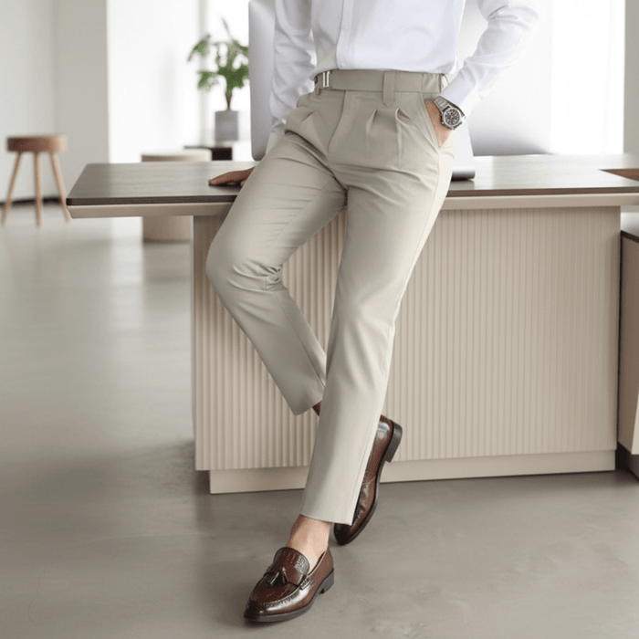 Hawthorne Classic Trousers – Men's Slim Tailored Dress Pants - Monsta Online
