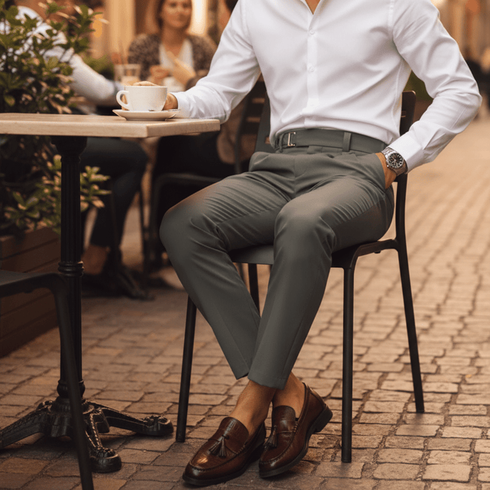 Hawthorne Classic Trousers – Men's Slim Tailored Dress Pants - Monsta Online