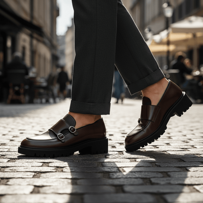Valemont Monk Strap Loafers – Men's Leather & Suede Double Monk Strap Shoes - Monsta Online