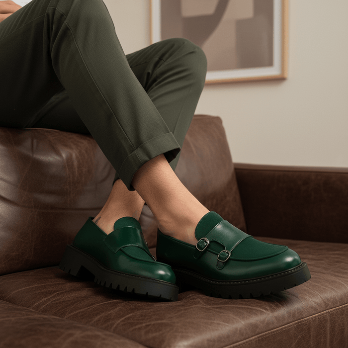 Valemont Monk Strap Loafers – Men's Leather & Suede Double Monk Strap Shoes - Monsta Online