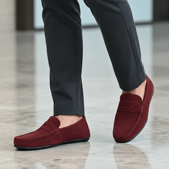 Aurion Suede Loafers – Men's Classic Premium Suede Slip - On Shoes - Monsta Online