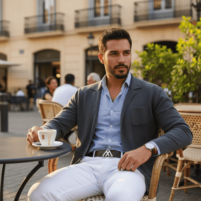 Oxford Linen Blazer – Men's Lightweight Tailored Summer Blazer - Monsta Online