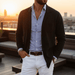 Oxford Linen Blazer – Men's Lightweight Tailored Summer Blazer - Monsta Online
