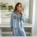 Sara Pajama Set – Women's Soft Cotton Blend Elegant Sleepwear Set - Monsta Online