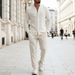 Zaine Cotton Two - Piece Set – Men's Relaxed Shirt & Trousers Summer Co - Ord Set - Monsta Online