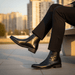 Samuel Leather Dress Boots – Men's Full - Grain Brogue Lace - Up Boots - Monsta Online