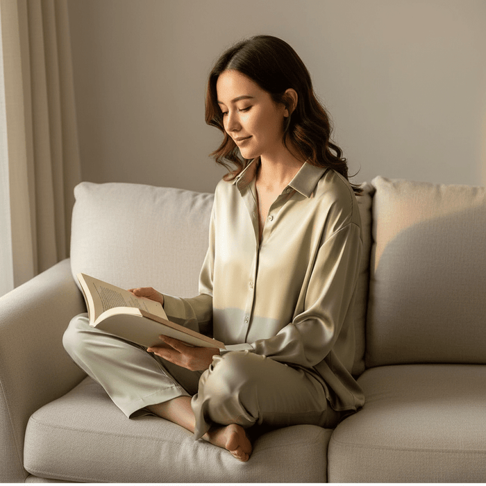 Laura Silk - Blend Shirt – Women's Luxurious Long Sleeve Silky Blouse - Monsta Online