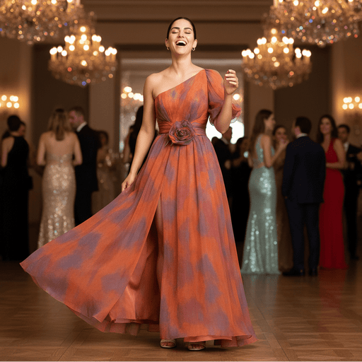 Galiana One - Shoulder A - Line Dress – Women's Asymmetric Tailored Dress - Monsta Online